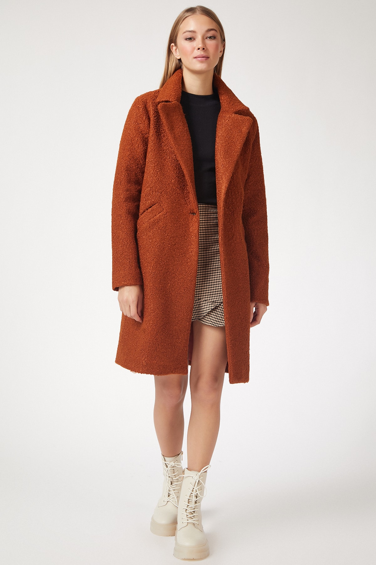 Ladies shop boucle coat